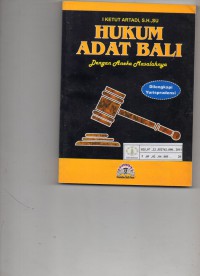 Image of Hukum Adat Bali : Dengan Aneka Masalahnya